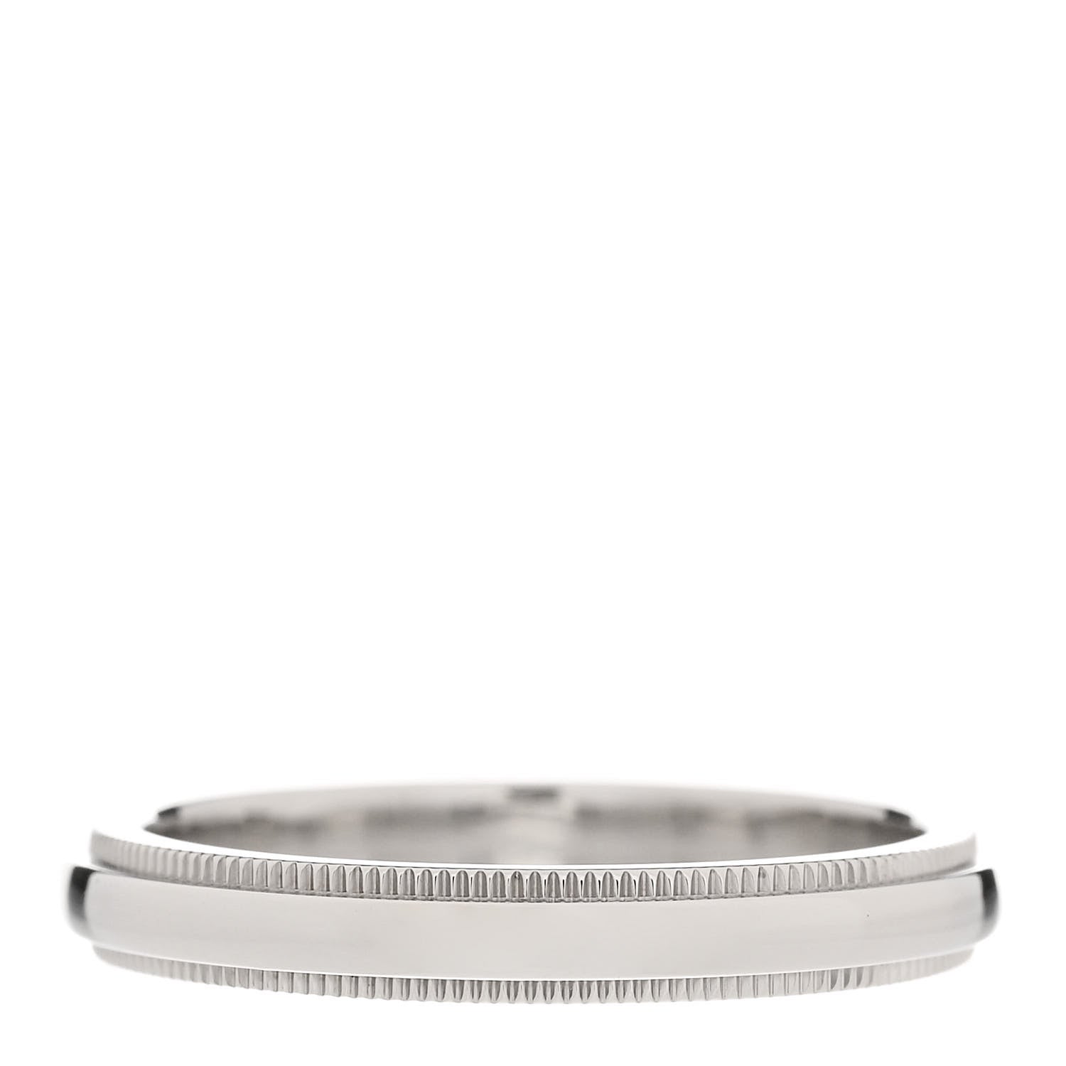 Tiffany Platinum 3mm Together Milgrain Wedding Band Ring 55 7.25 3 of 4