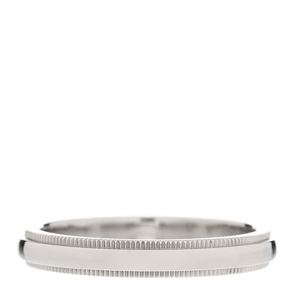 Tiffany Platinum 3mm Together Milgrain Wedding Band Ring 55 7.25 3 of 4