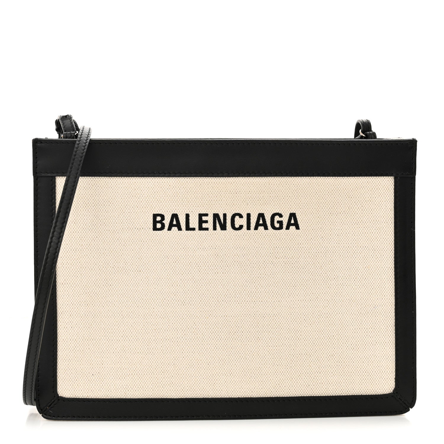 Balenciaga Cotton Canvas Pochette Crossbody Bag Black 1 of 11