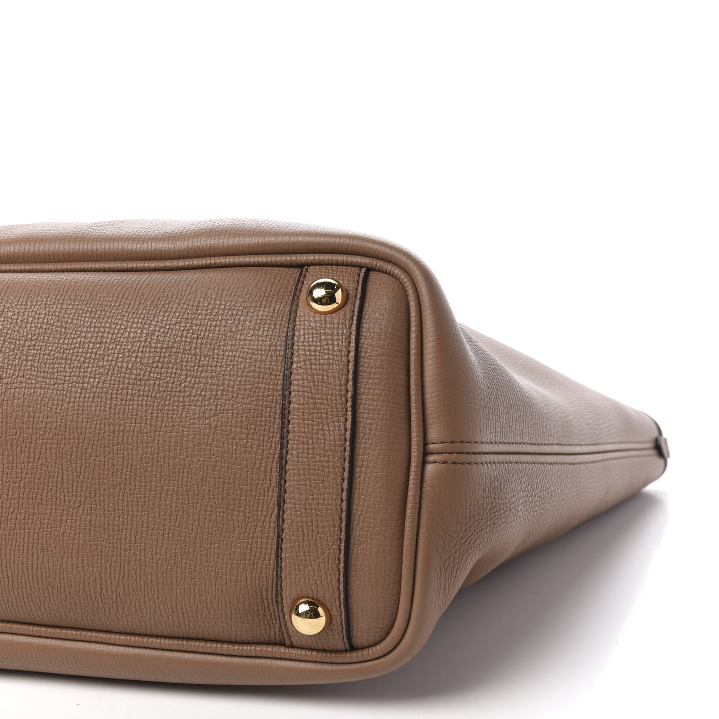 Grainy Calfskin Medium Honeybrook Tote Dark Sand