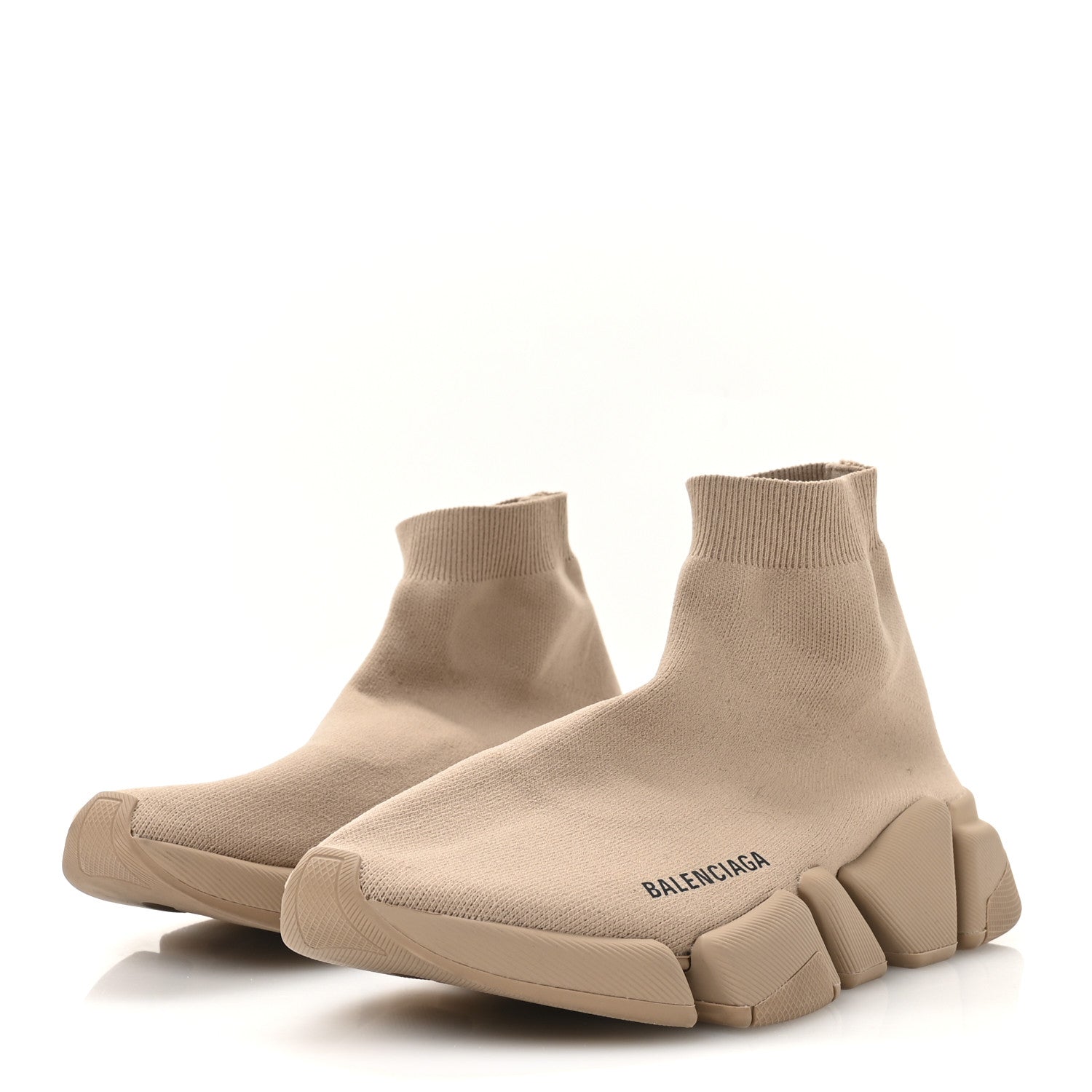 Balenciaga Technical 3D Recycled Knit Womens Speed 2.0 Sneakers 40 Monocolor Beige 4 of 8