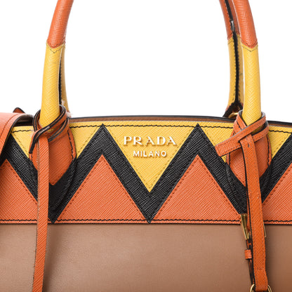 Prada City Calf Saffiano Medium Esplanade Tote Caramel Papaya 10 of 15