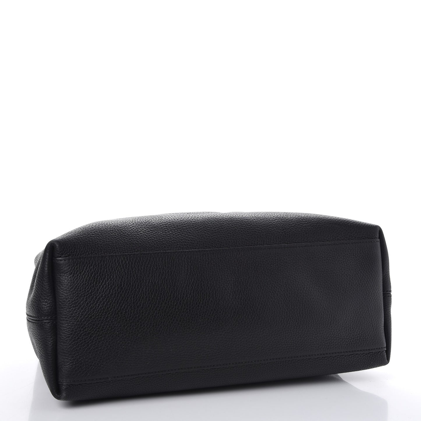 Pebbled Calfskin Medium Soho Chain Shoulder Bag Black