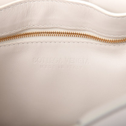 Bottega Veneta Lambskin Maxi Intreccio Padded Chain Cassette Crossbody Bag White 8 of 9