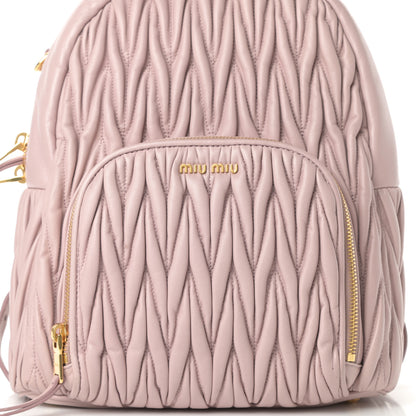 Miu Miu Nappa Matelasse Backpack Mughetto 9 of 13