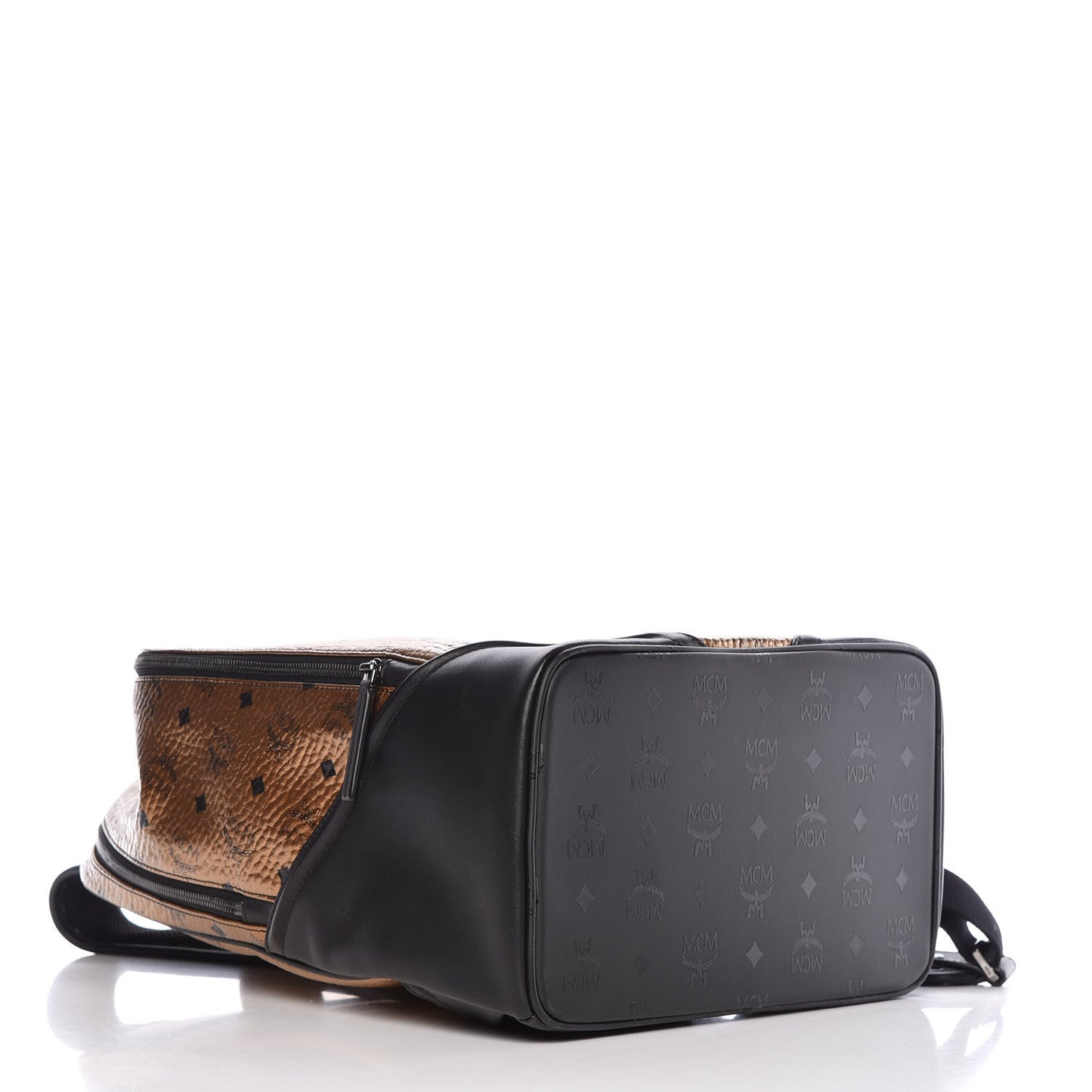 Metallic Visetos Medium Duke Backpack Gold