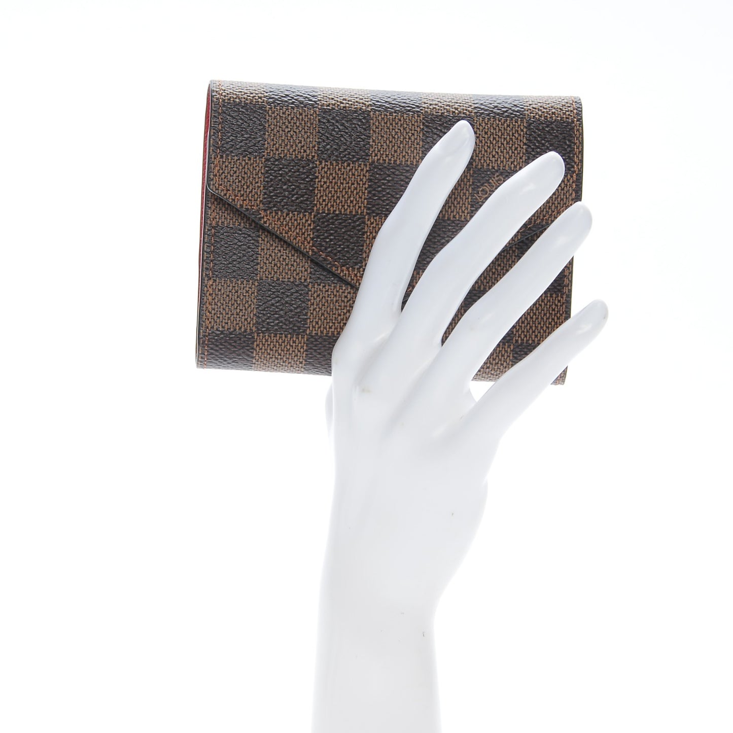 Damier Ebene Victorine Wallet Red