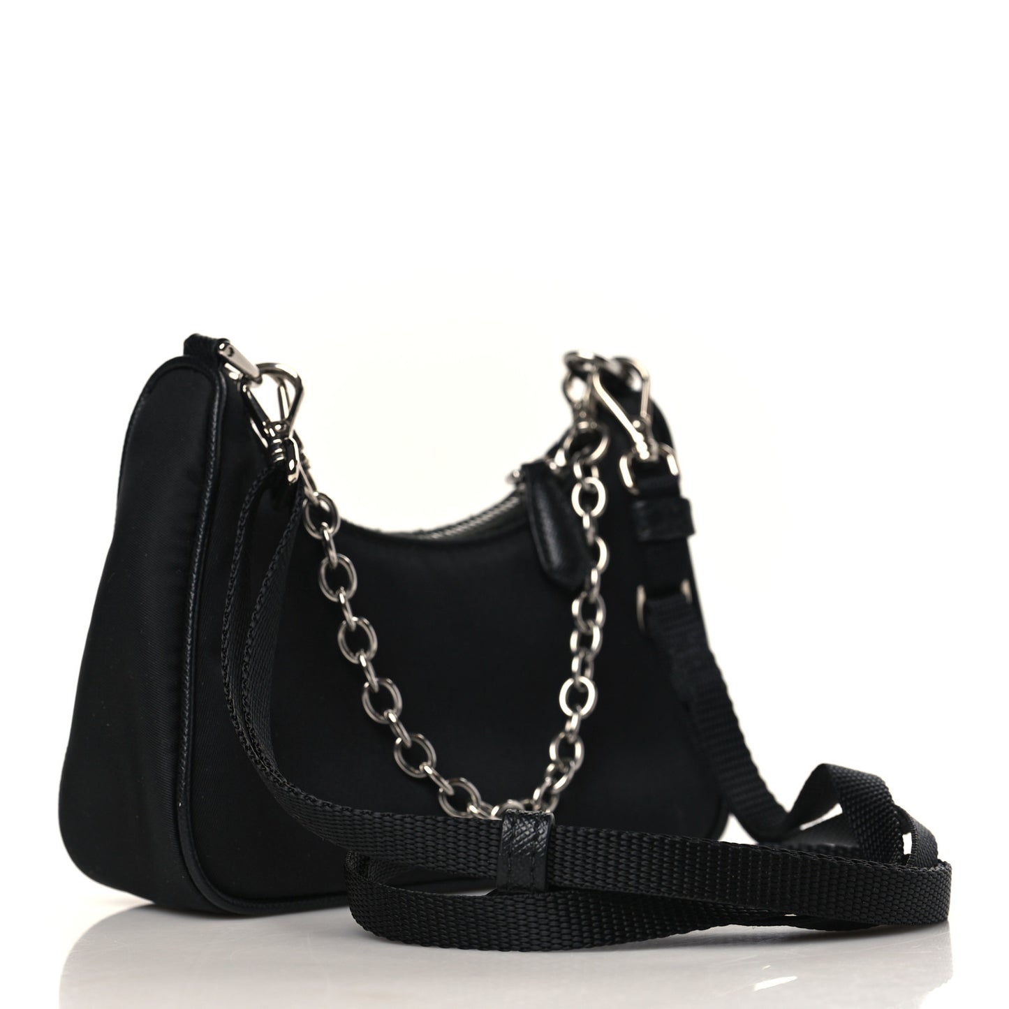 Tessuto Nylon Mini Re-Edition 2000 Shoulder Bag Black