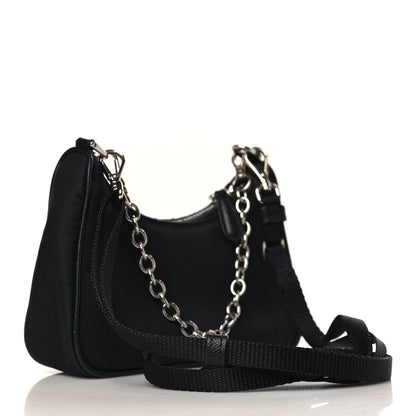 Prada Tessuto Nylon Mini Re-Edition 2000 Shoulder Bag Black 3 of 8