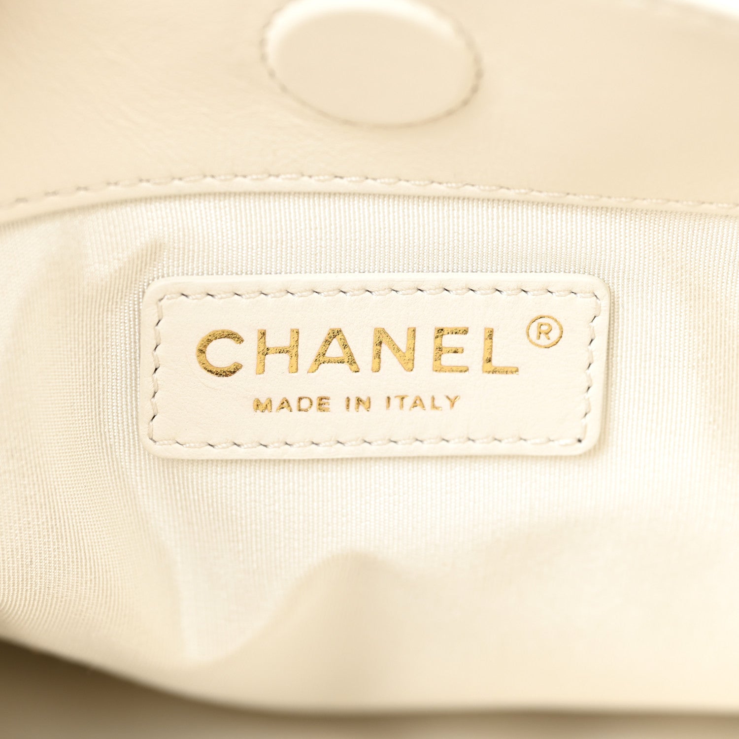 Chanel Calfskin Quilted Chain Flat Tote White 6 of 13