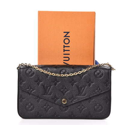 Louis Vuitton Empreinte Pochette Felicie Chain Wallet Black 11 of 11