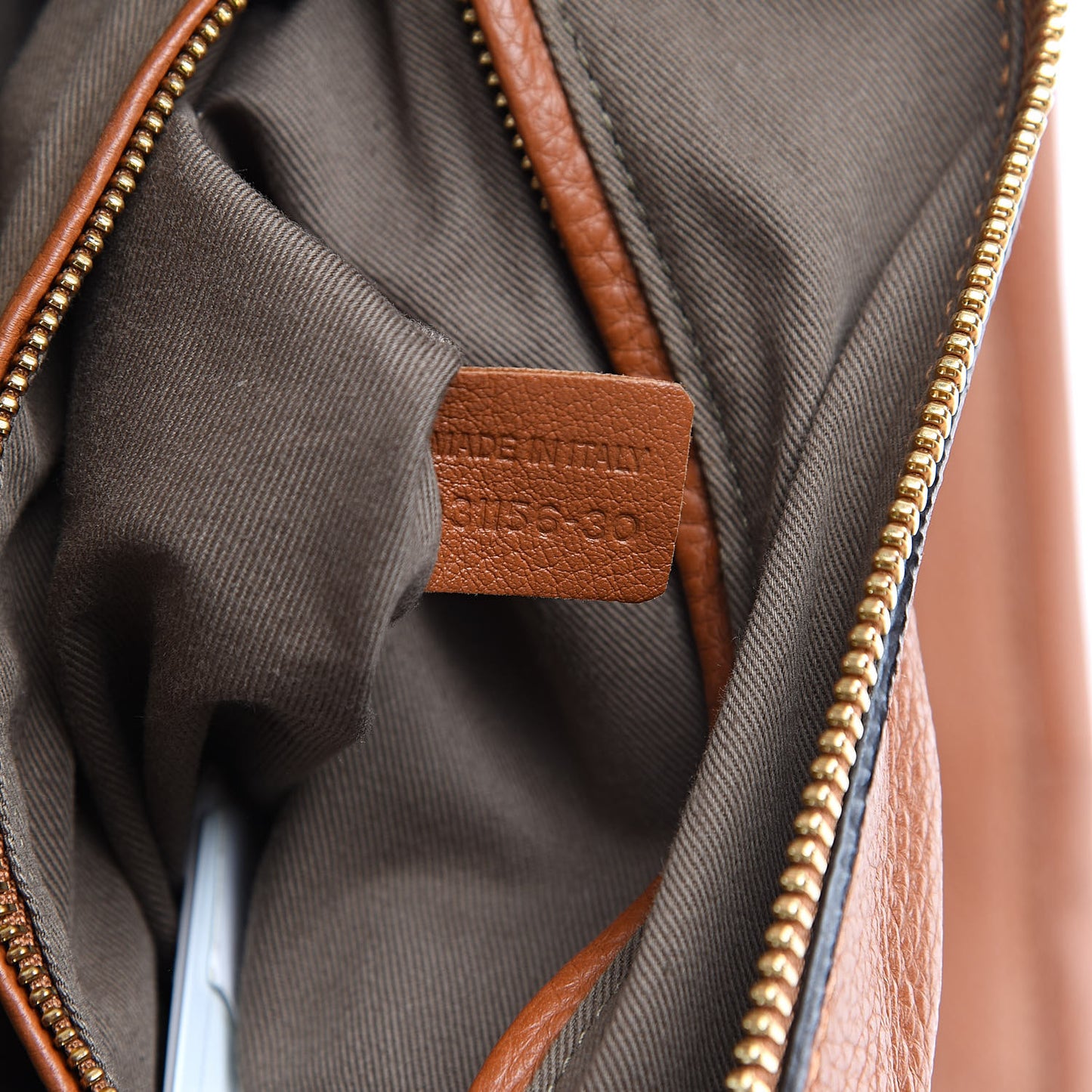 Calfskin Large Marcie Satchel Tan