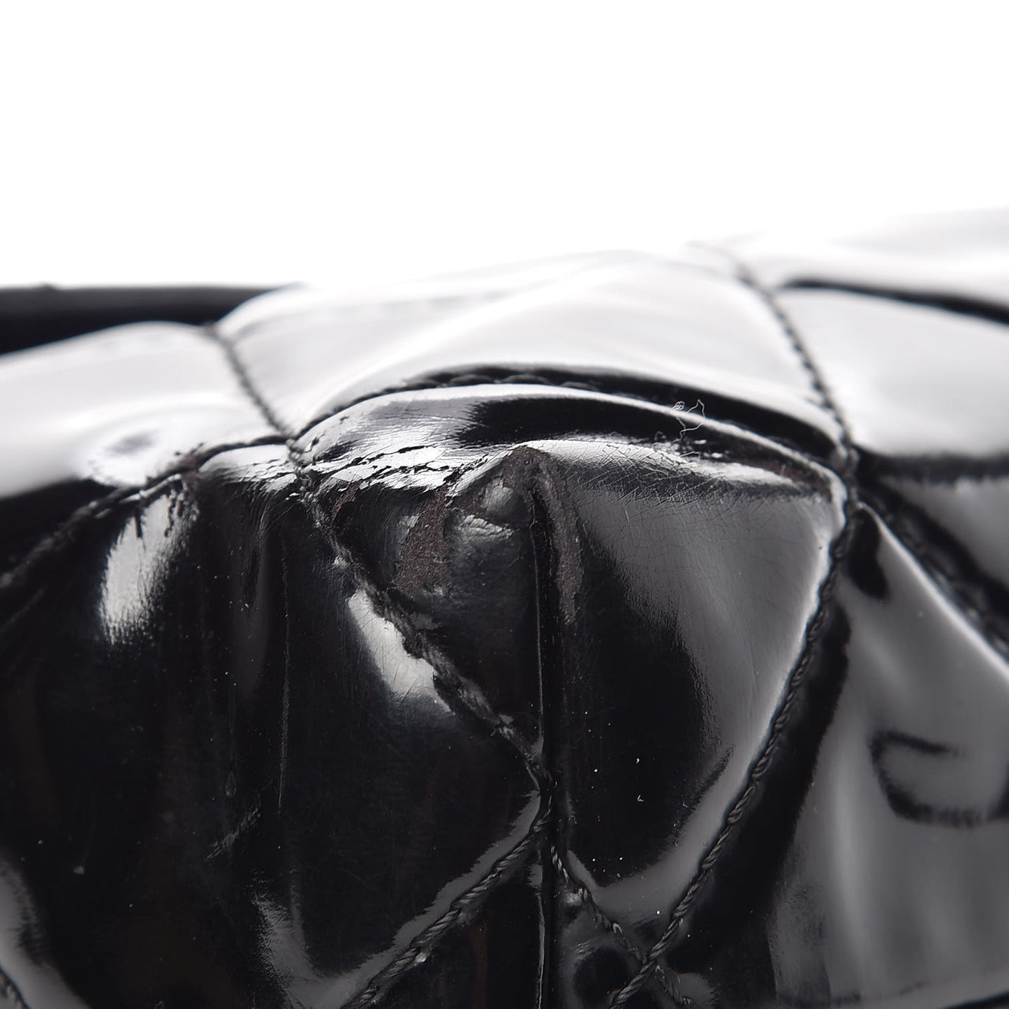 Vinyl Quilted In the Business Flap Bag Black