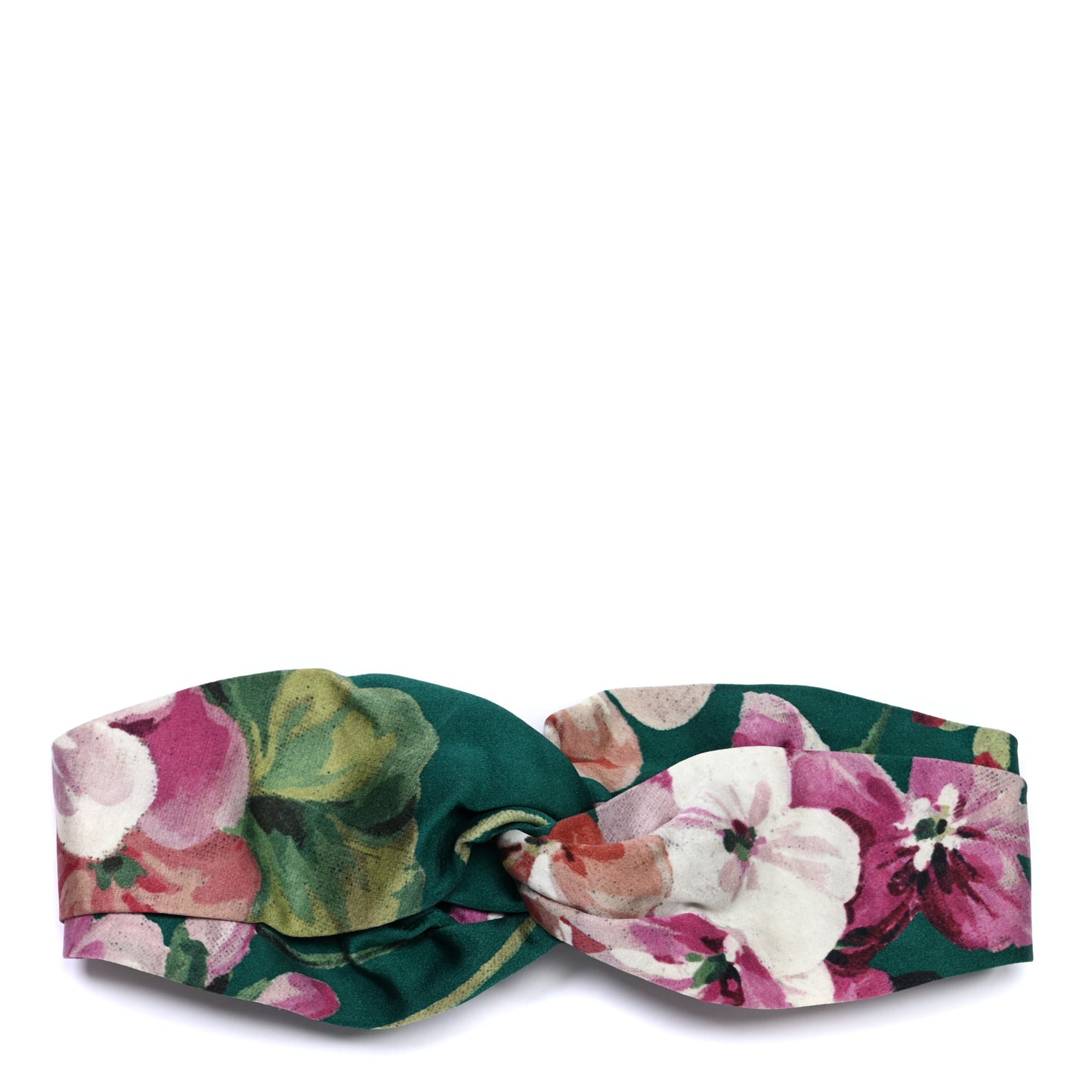 Silk Blooms Print Duchesse Headband Grass