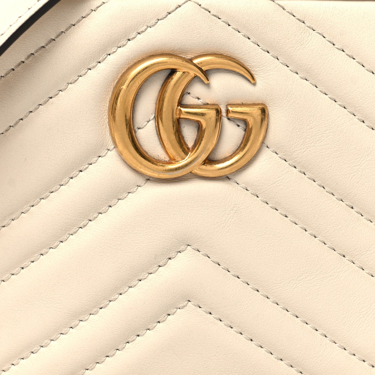 Gucci Calfskin Matelasse Mini GG Marmont Chain Shoulder Bag White 8 of 13