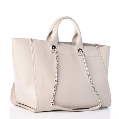 Chanel Caviar Medium Studded Deauville Tote Beige 4 of 12