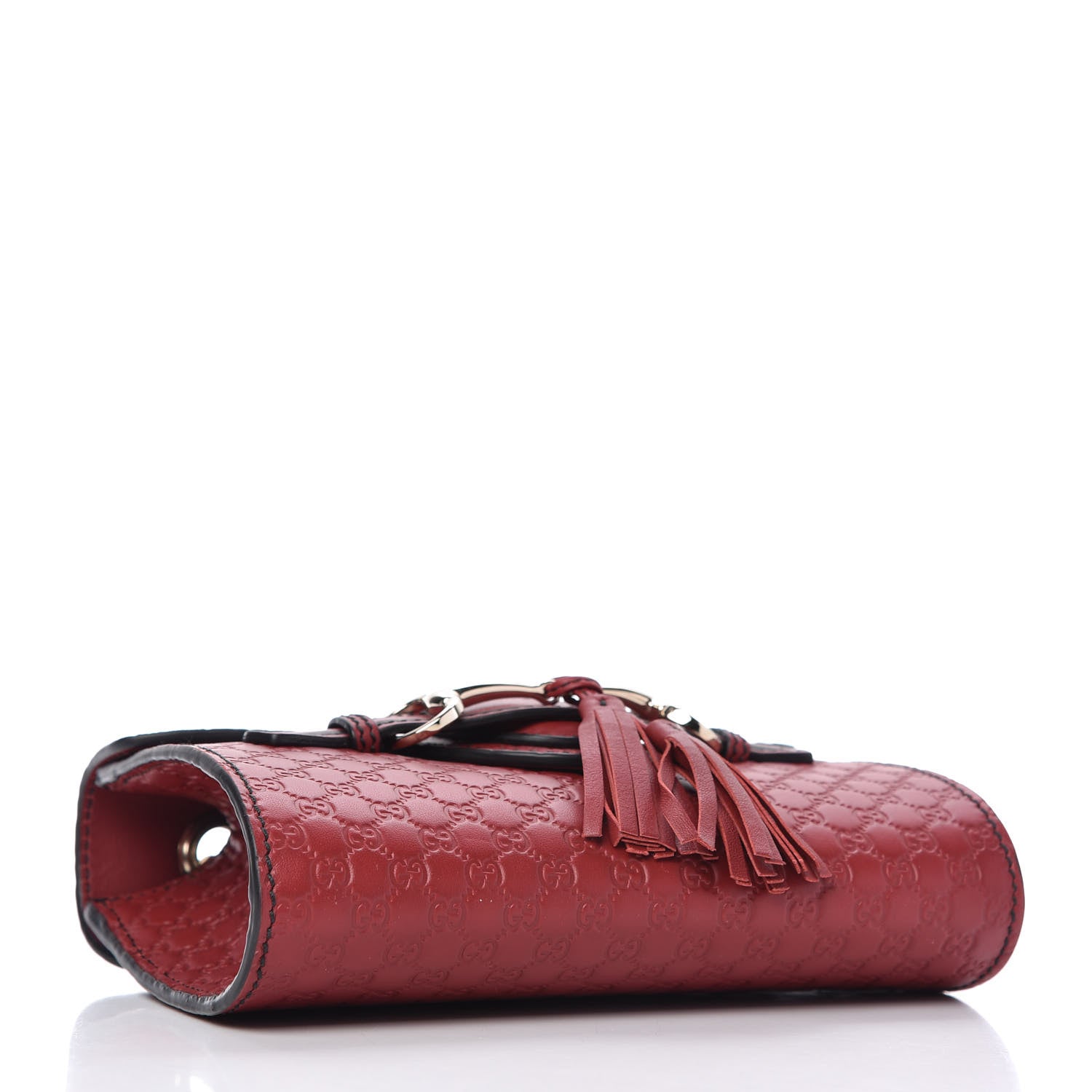 Gucci Soft Microguccissima Mini Emily Chain Shoulder Bag Rosso 4 of 10