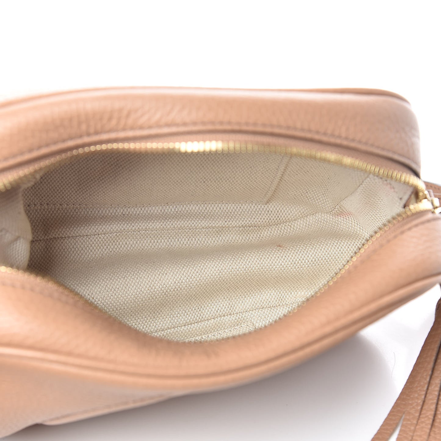 Pebbled Calfskin Small Soho Disco Bag Camelia