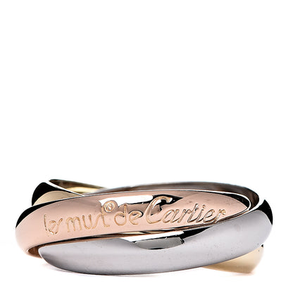 Cartier 18K Pink Yellow White Gold Classic Les Must De Trinity Ring 53 6.25 1 of 4