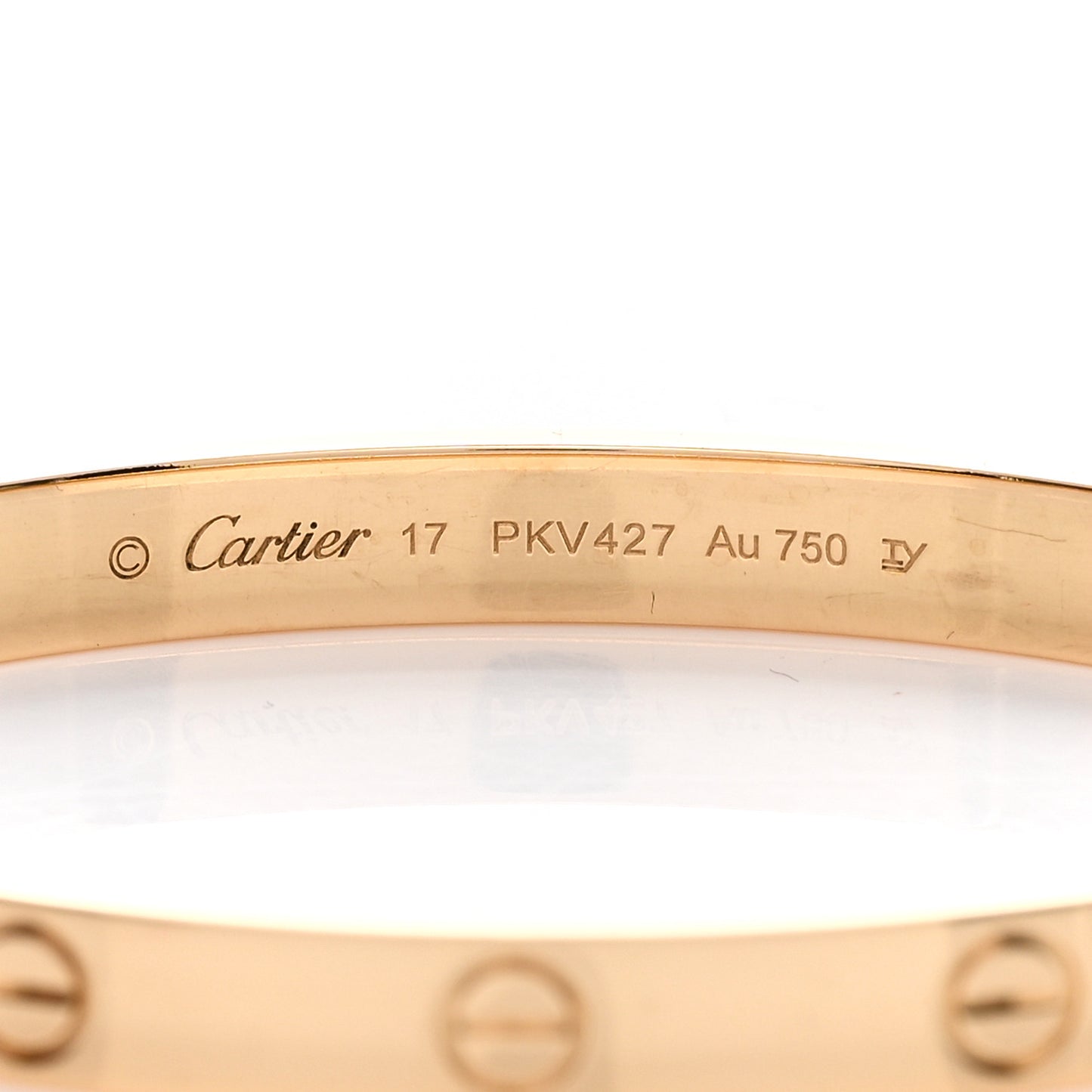 18K Yellow Gold LOVE Bracelet 17