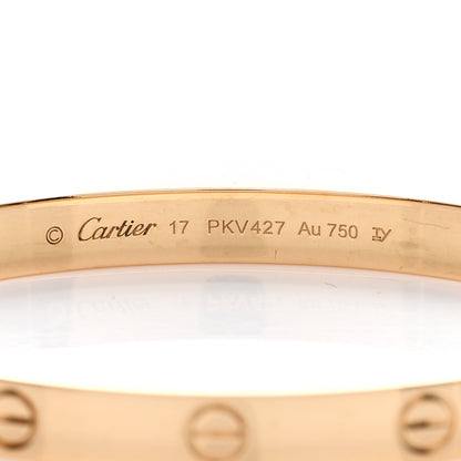 Cartier 18K Yellow Gold LOVE Bracelet 17 4 of 5