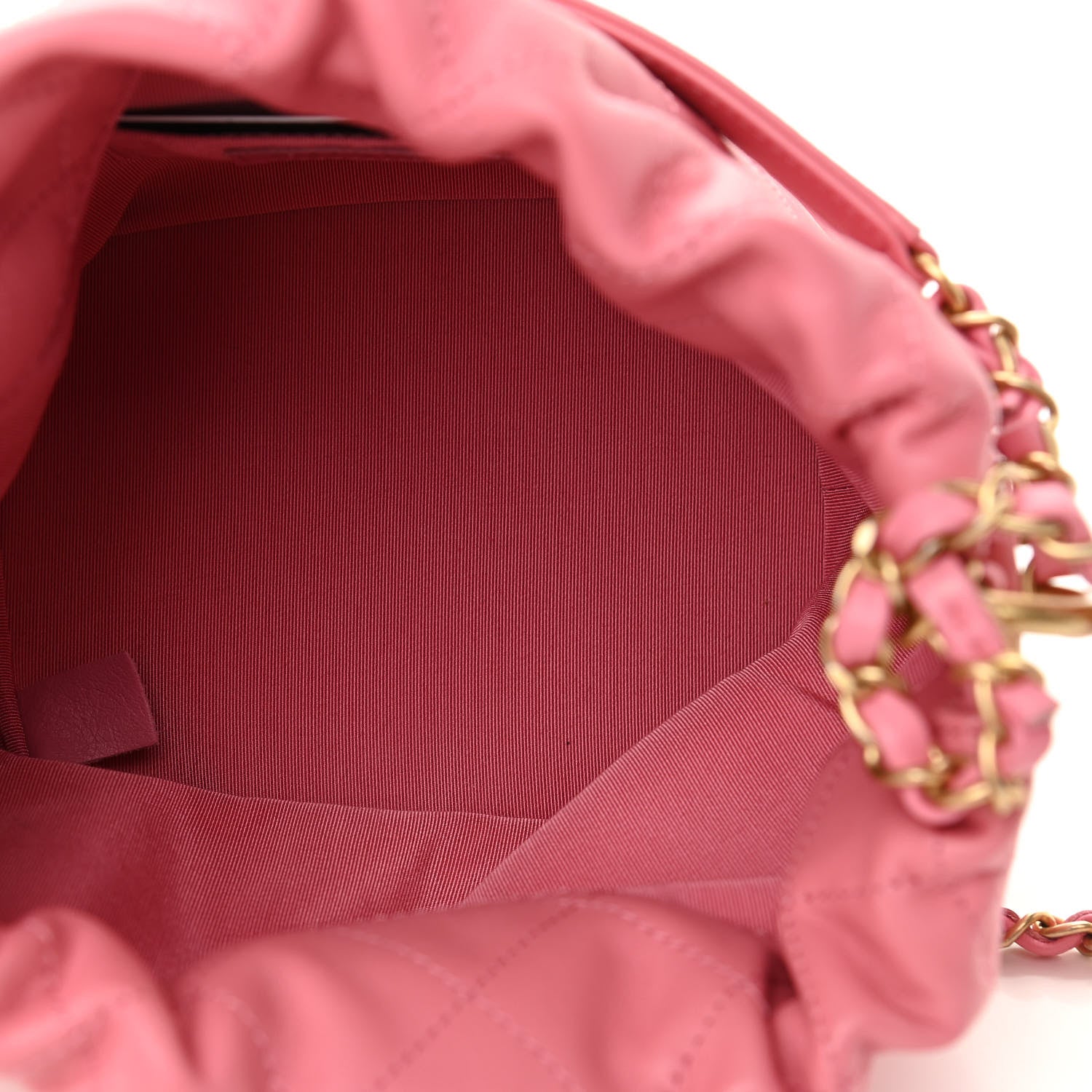 Chanel Lambskin Quilted Antique Signs Drawstring Bag Pink 5 of 10