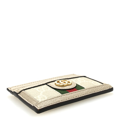 Gucci Dollar Calfskin GG Supreme Monogram GG Marmont Card Case Beige Mystic White Oatmeal 4 of 7