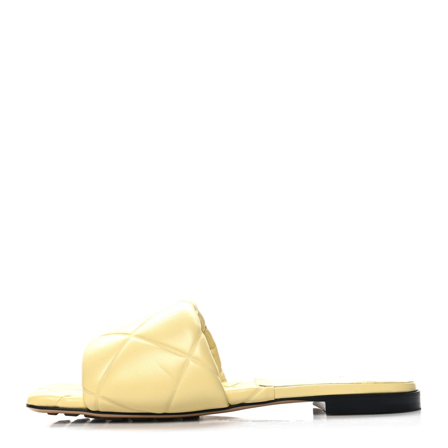 Bottega Veneta Nappa Quilted Rubber Lido Flat Sandals 37 Moon Beam 1 of 7