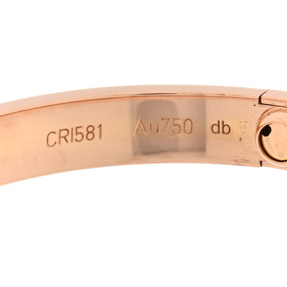 Cartier 18K Pink Gold 4 Diamond LOVE Bracelet 16 5 of 9
