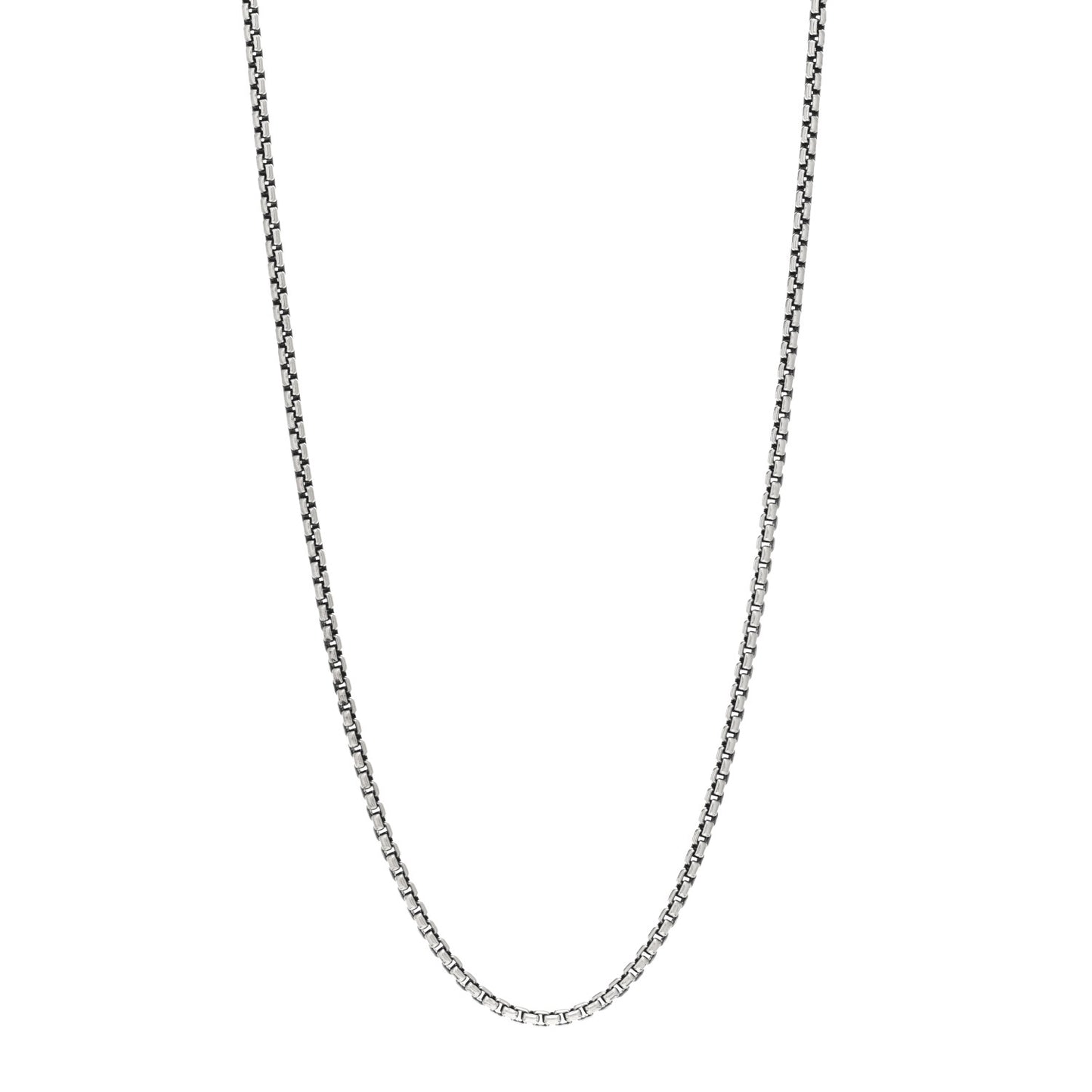 Sterling Silver 2.7mm Small Box Chain Necklace 22"