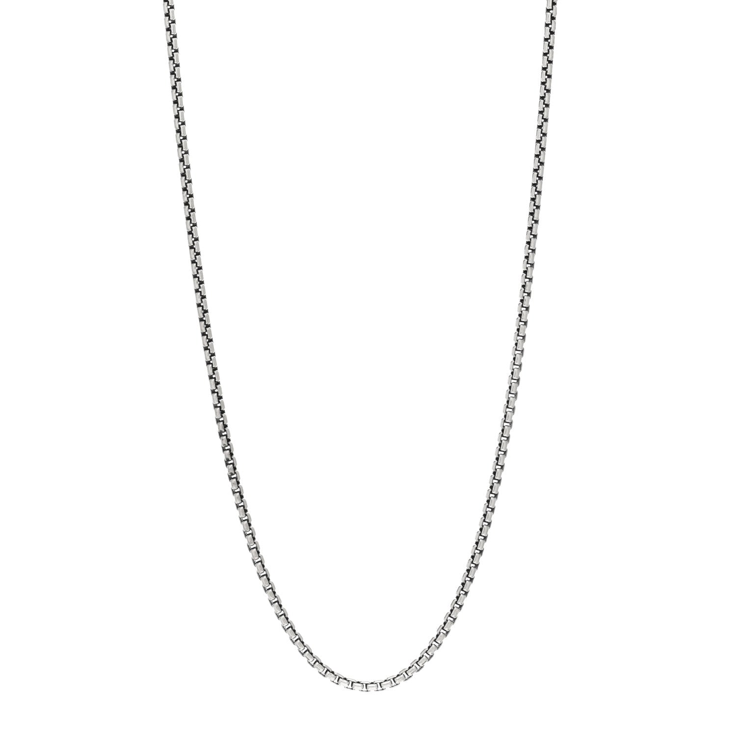 David Yurman Sterling Silver 2.7mm Small Box Chain Necklace 22" 1 of 3