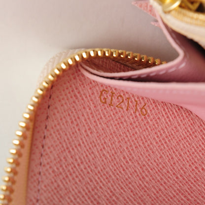 Louis Vuitton Damier Azur Clemence Wallet Rose Ballerine 8 of 9
