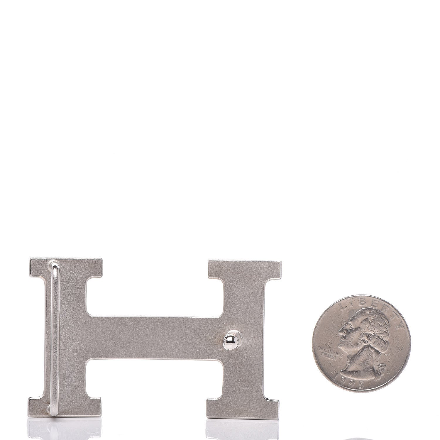 Hermes Polished Palladium 32mm H Belt Buckle Silver 2 of 4