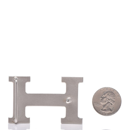 Hermes Polished Palladium 32mm H Belt Buckle Silver 2 of 4