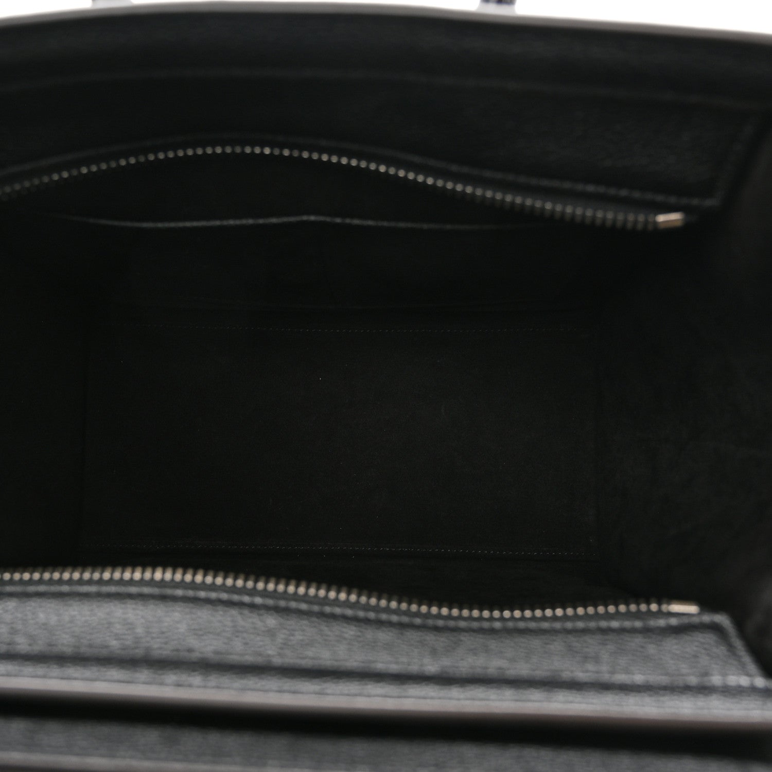 Celine Drummed Calfskin Micro Luggage Black 5 of 10