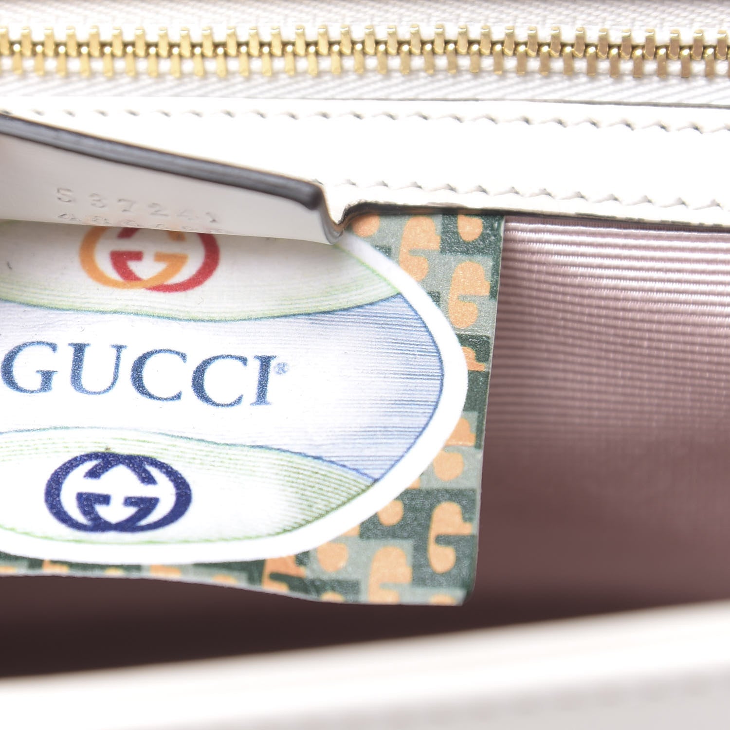 Gucci Vitello Palmellato Lux Crystal Medium Rajah Shoulder Bag Mystic White Multicolor 8 of 11
