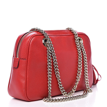 Gucci Pebbled Calfskin Small Soho Bowler Tabasco Red 3 of 9