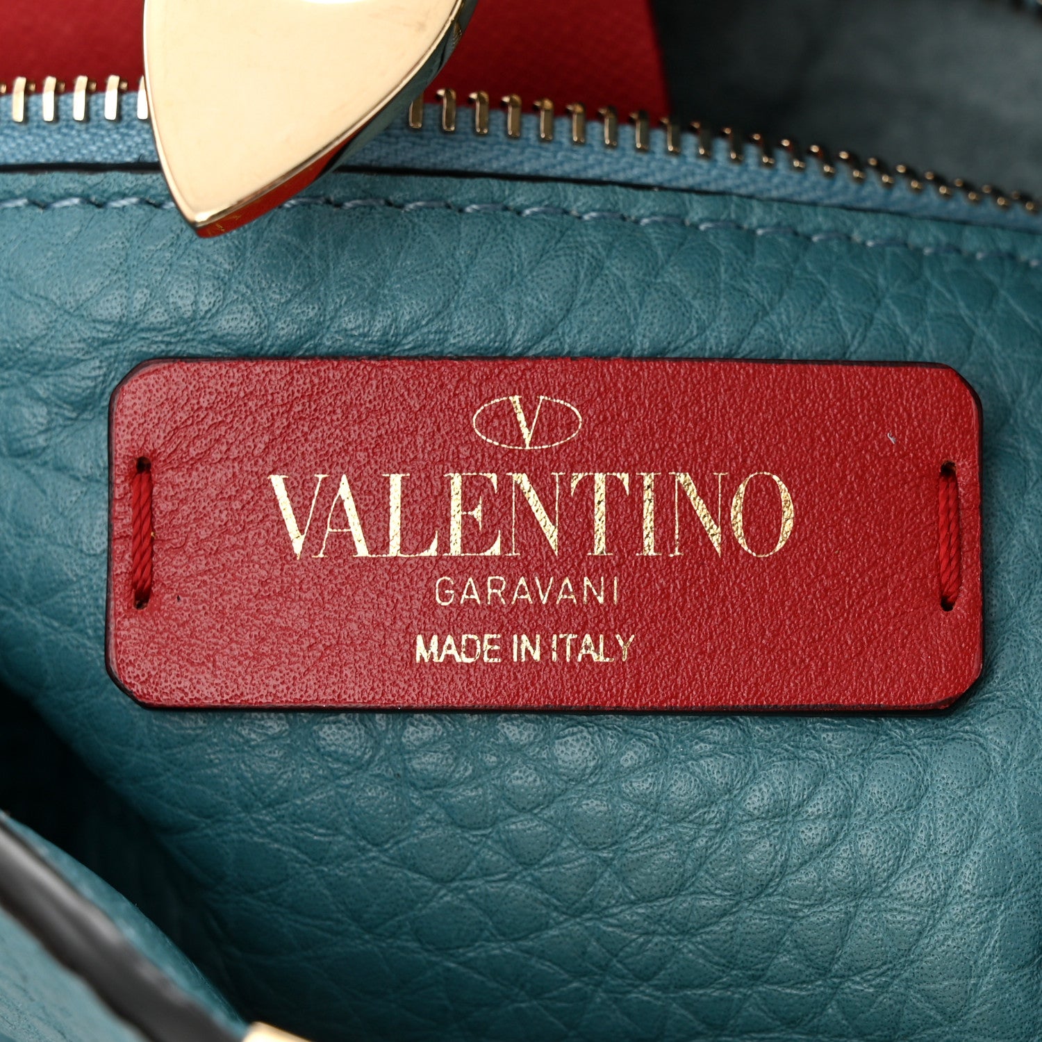 Valentino Garavani Pebbled Calfskin Mini Rockstud Flip-Lock Messenger Bag Atlantique 6 of 9