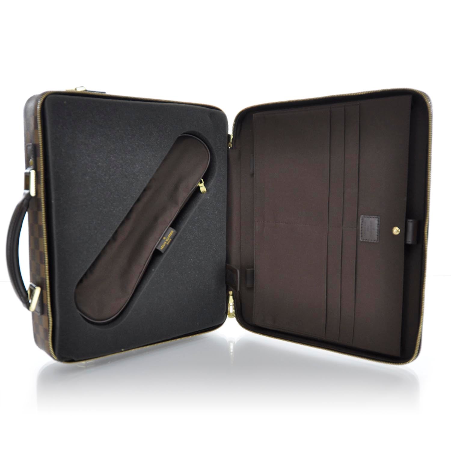 Louis Vuitton Damier Ebene Porte Ordinateur Sabana Computer Case 9 of 13