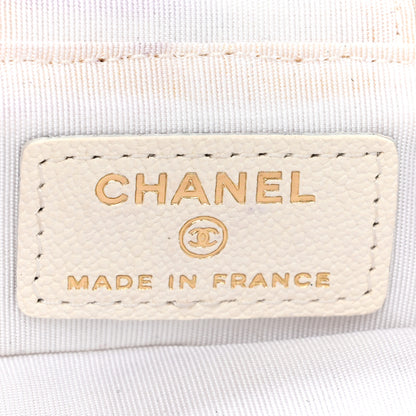 Chanel Caviar Quilted Mini Top Handle Vanity With Chain White 6 of 12