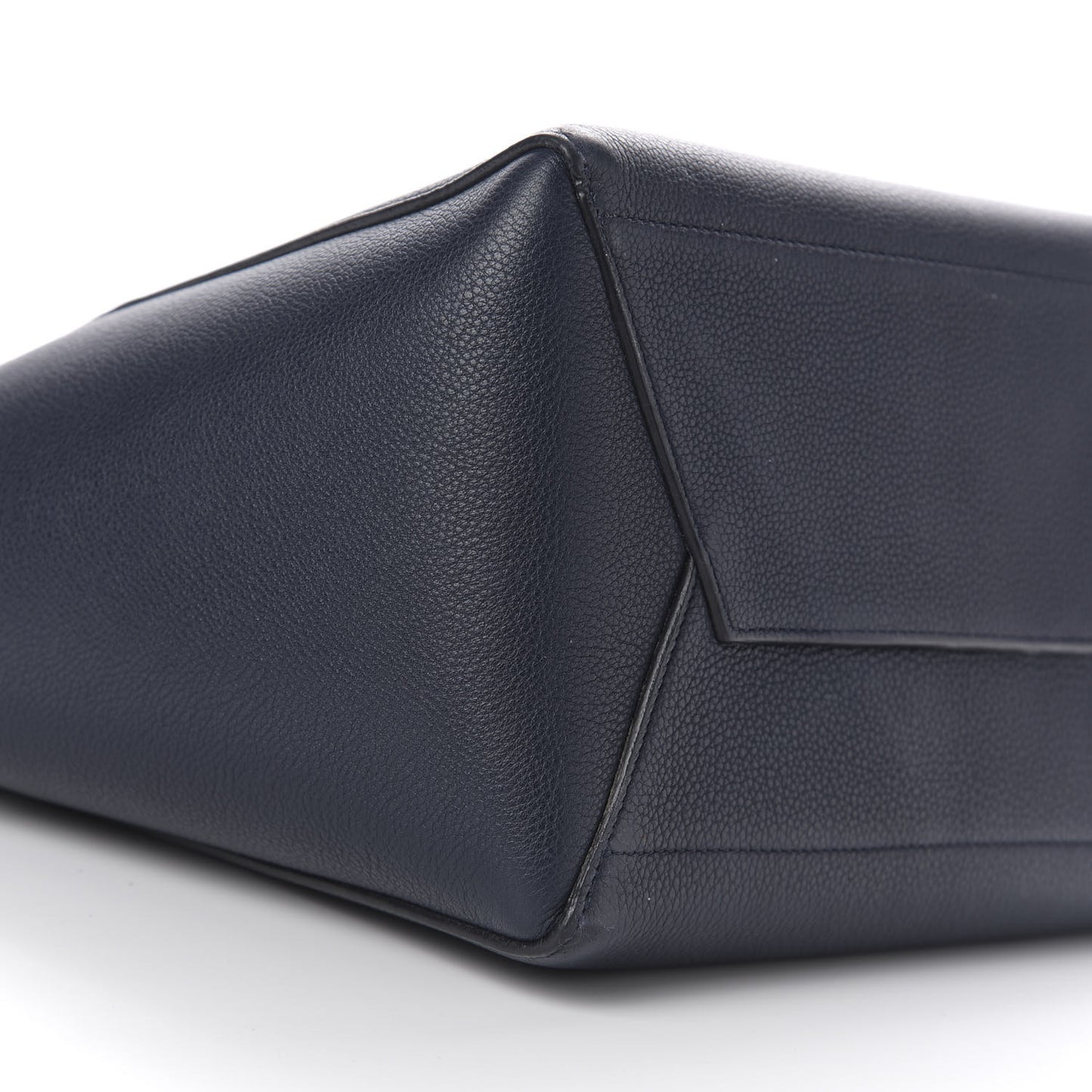 Soft Grained Calfskin Sangle Bucket Bag Navy Blue