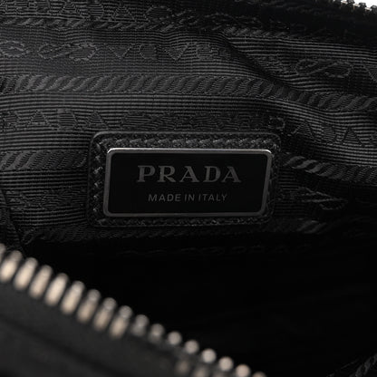 Prada Re-Nylon Saffiano Pocket Single Snap Buckle Shoulder Bag Black 6 of 9
