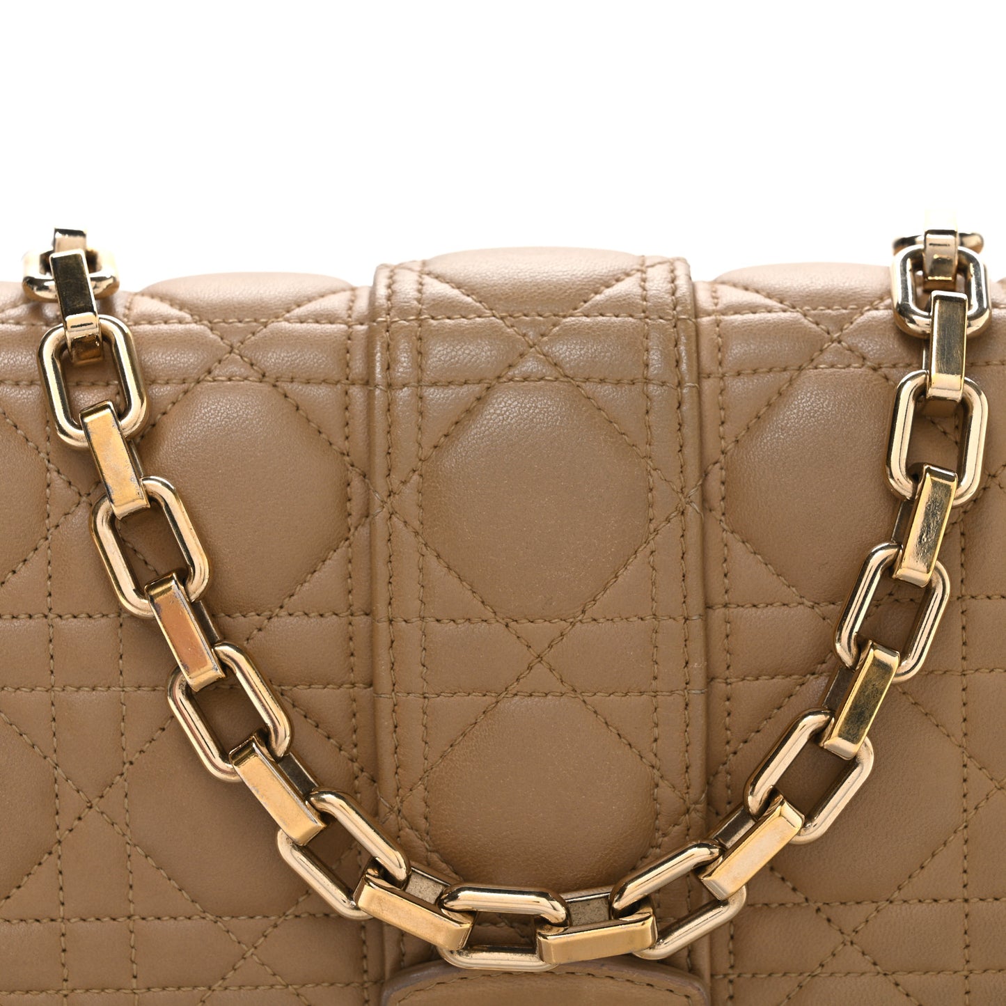 Lambskin Cannage Medium Miss Dior Flap Beige