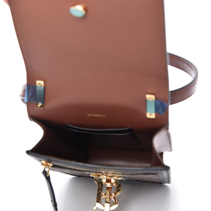 Burberry E-Canvas Monogram Stripe Robin Bag Bridle Brown 5 of 9