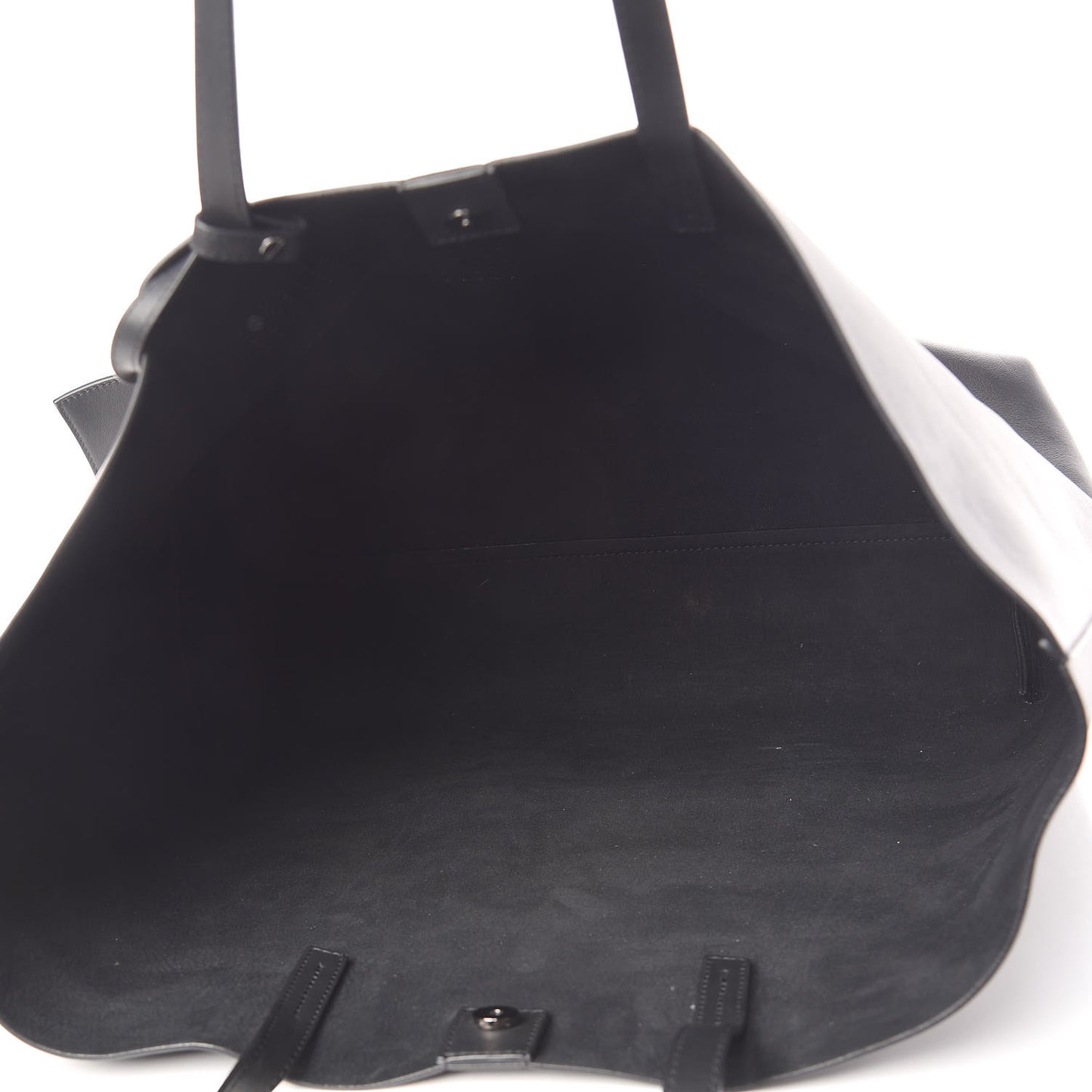 Calfskin Perforated Logo Tote Black