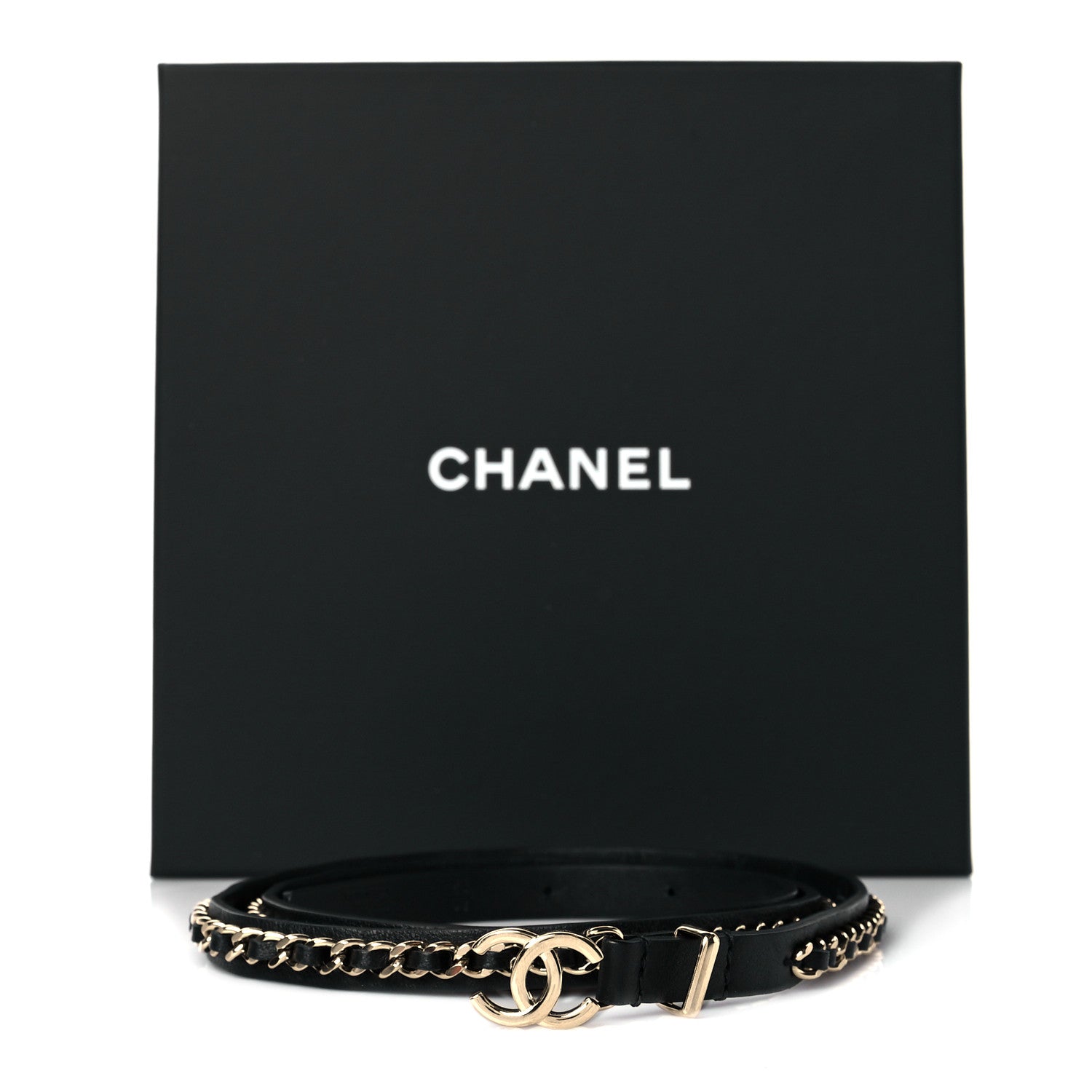 Chanel Calfskin Metal CC Chain Belt 80 32 Black 8 of 8