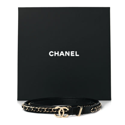 Chanel Calfskin Metal CC Chain Belt 80 32 Black 8 of 8