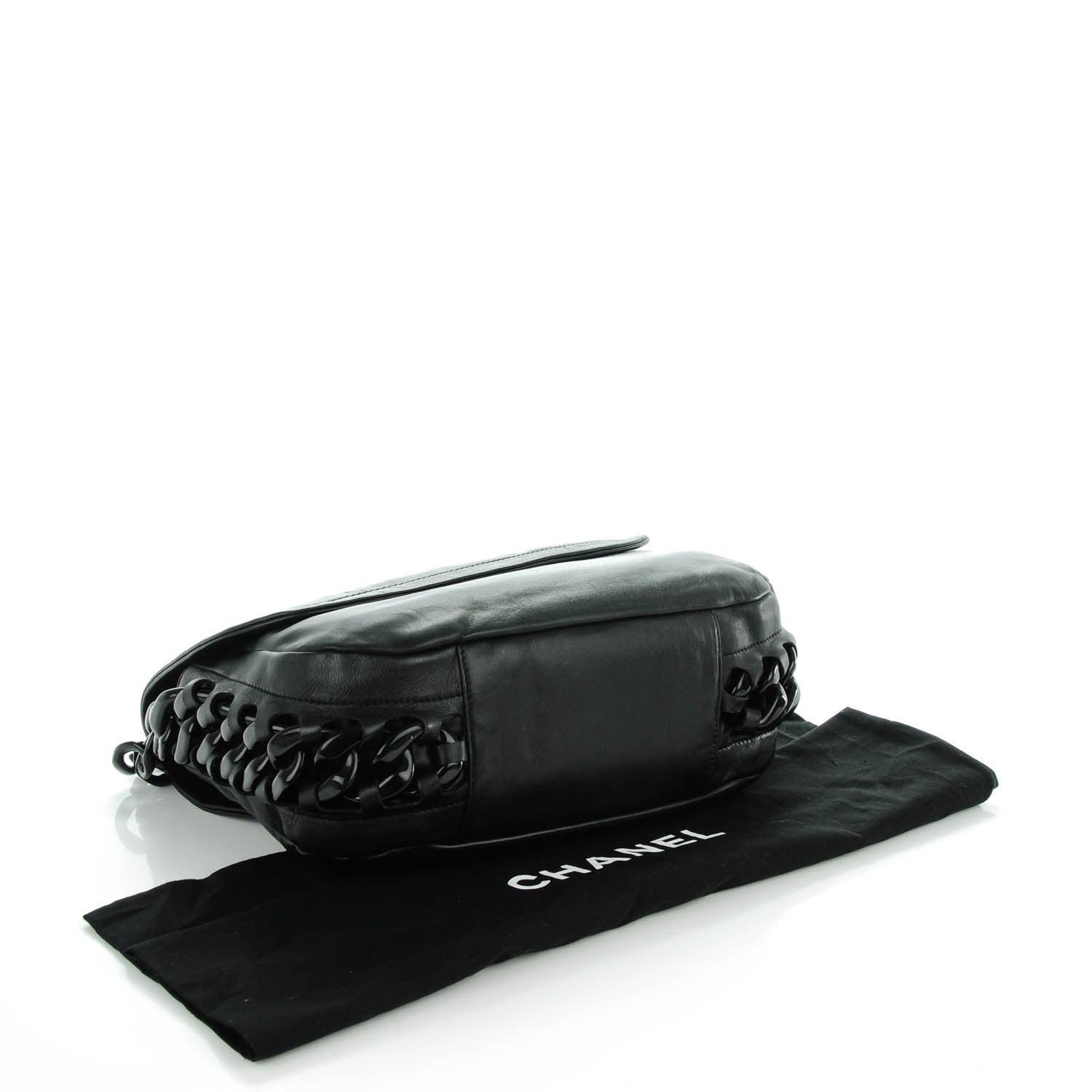 Chanel Calfskin Modern Chain Rhodoid Flap Black 4 of 7