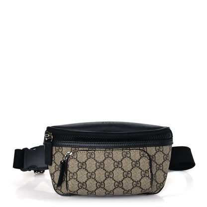Gucci GG Supreme Monogram Belt Bag Black 1 of 10