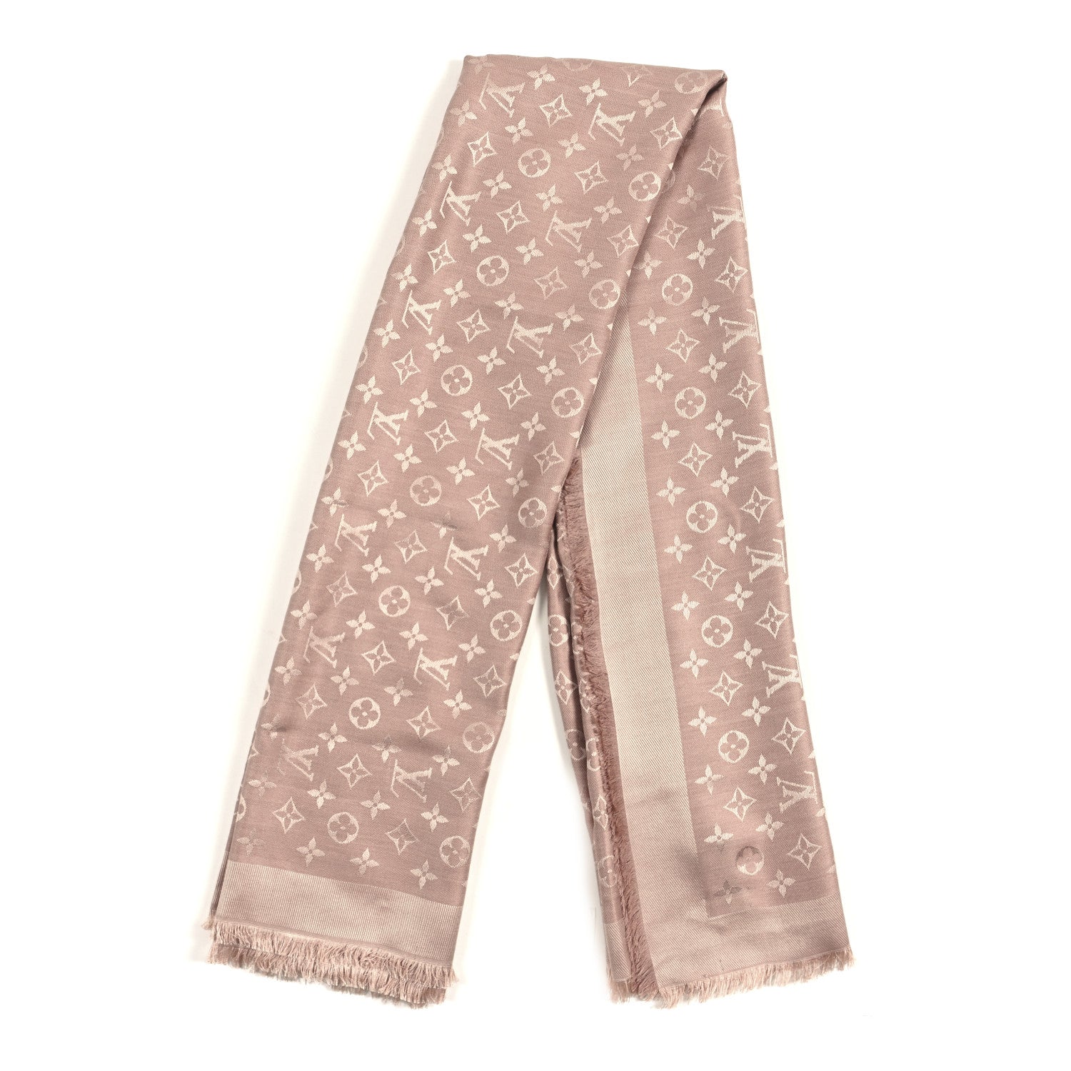 Louis Vuitton Silk Wool Monogram Classic Shawl Kraft 2 of 3